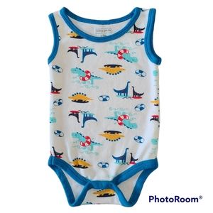 Baby Gear Boys Dinosaurs Print Tank Bodysuit